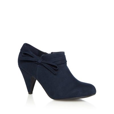 Navy high wide fit shoe boots